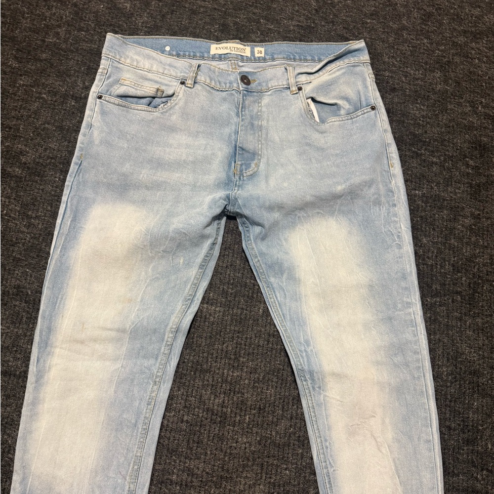 Evo Custom Light Blue Slim Fit Jeans